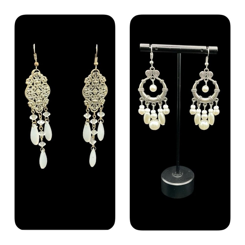 👗5/$25 - Silver Tone Chandelier Earring Bundle